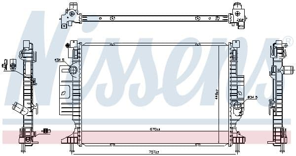 Radiator, racire motor NISSENS 606387
