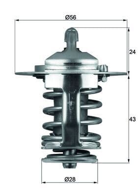 termostat,lichid racire MAHLE BEHR TX 70 82