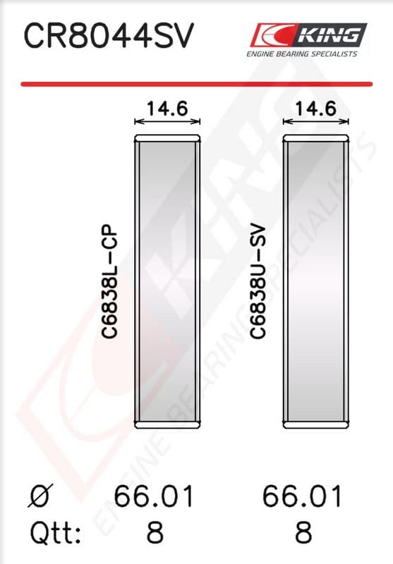 Cuzinet bielă KING CR8044SV 020