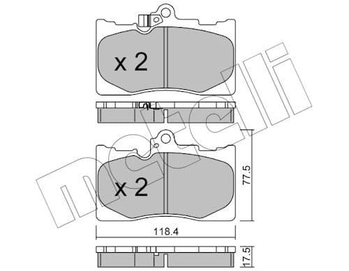 set placute frana,frana disc METELLI 22-0799-0