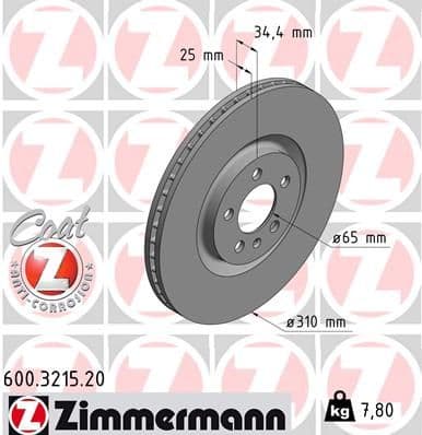 Disc frana ZIMMERMANN COAT Z 600.3215.20
