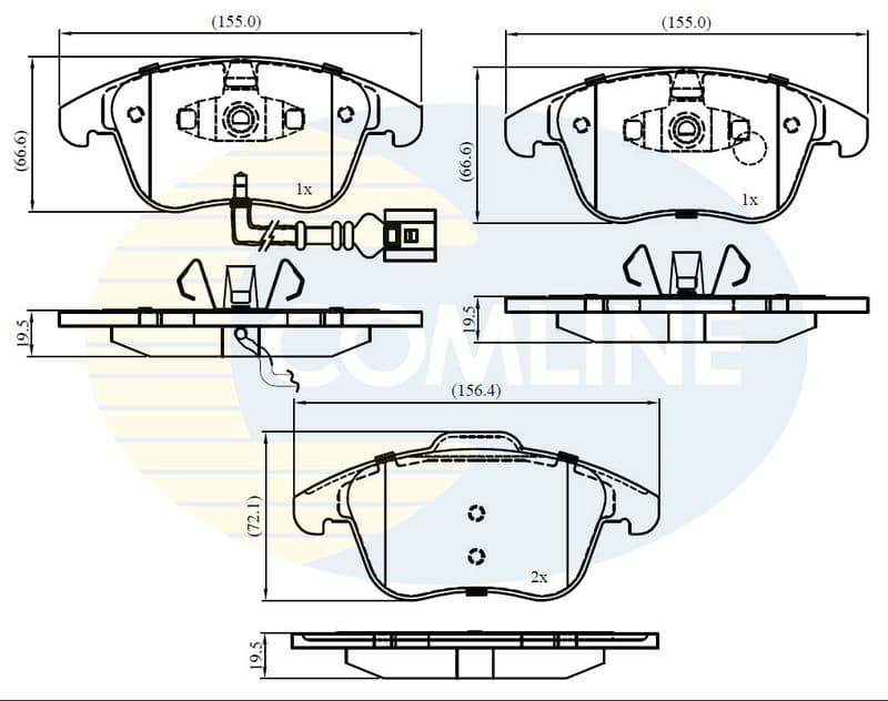 set placute frana,frana disc COMLINE CBP16022