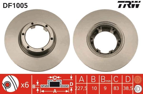 Disc frana TRW DF1005