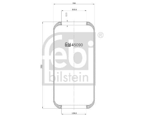 Burduf, suspensie pneumatica FEBI BILSTEIN 45090