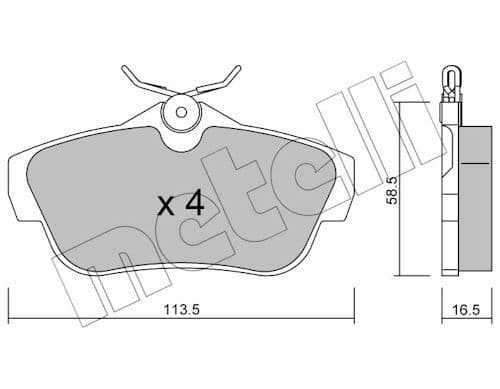set placute frana,frana disc METELLI 22-0712-0