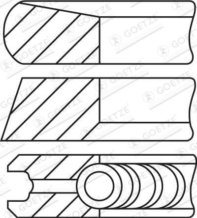Set segmenti piston GOETZE ENGINE Goetze Diamond Coated® 08-435200-00