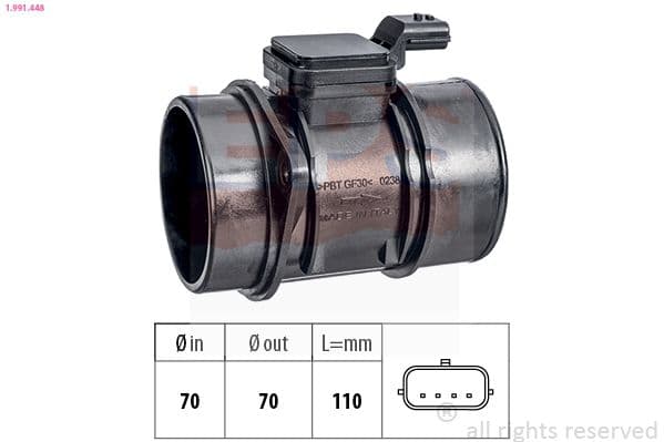 senzor debit aer EPS Made in Italy - OE Equivalent 1.991.448