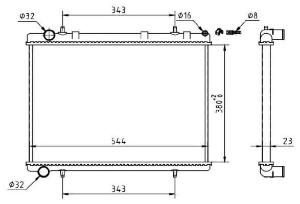 Radiator, racire motor MTR 13054830