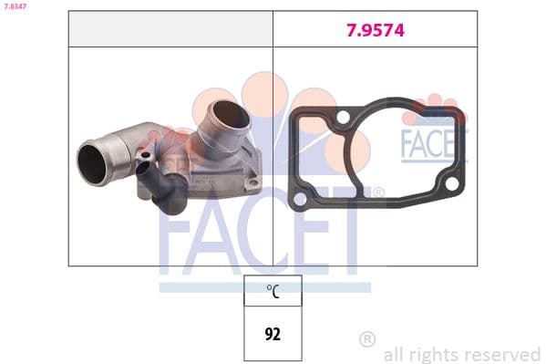termostat,lichid racire FACET Made in Italy - OE Equivalent 7.8347