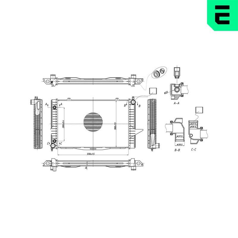 Radiator, racire motor ERA 673232