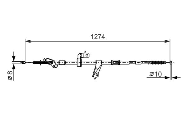 Cablu, frana de parcare BOSCH 1 987 482 366
