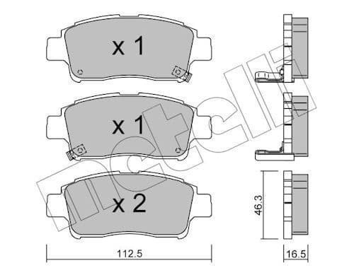 set placute frana,frana disc METELLI 22-0292-0