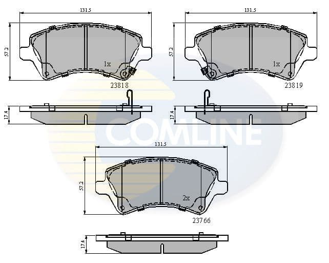 set placute frana,frana disc COMLINE CBP31154