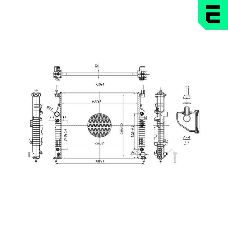 Radiator, racire motor ERA 673075