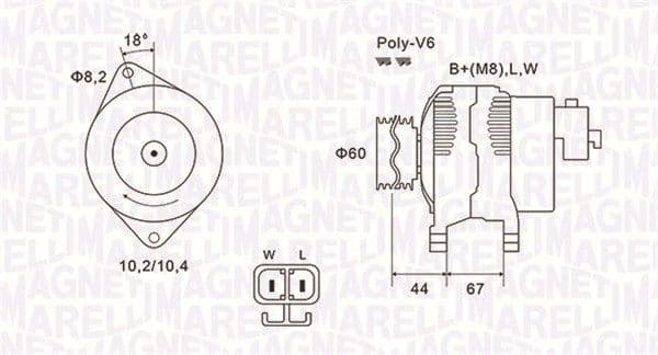 Generator / Alternator MAGNETI MARELLI 063731526010