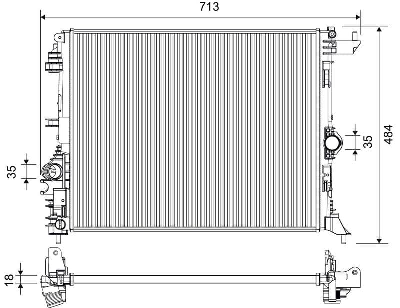 Radiator, racire motor VALEO 701480