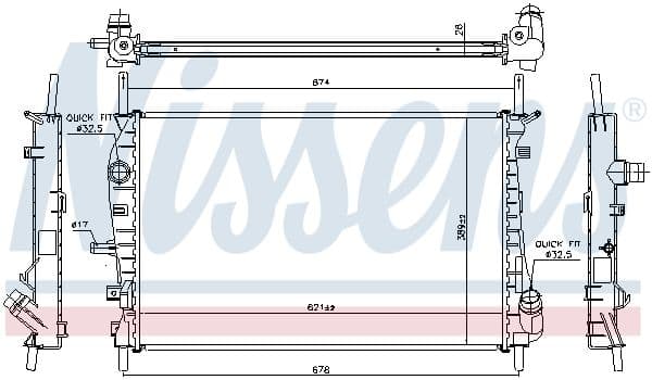 Radiator, racire motor NISSENS 62023A