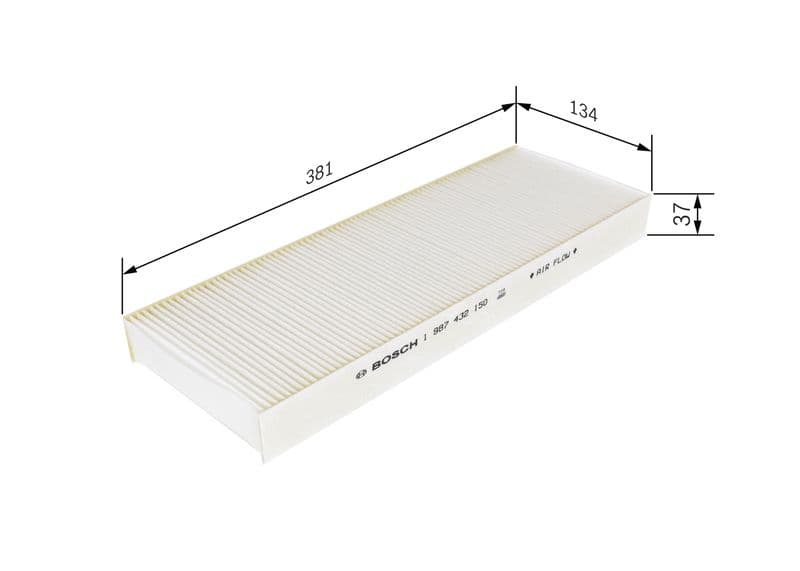 Filtru, aer habitaclu BOSCH 1 987 432 150
