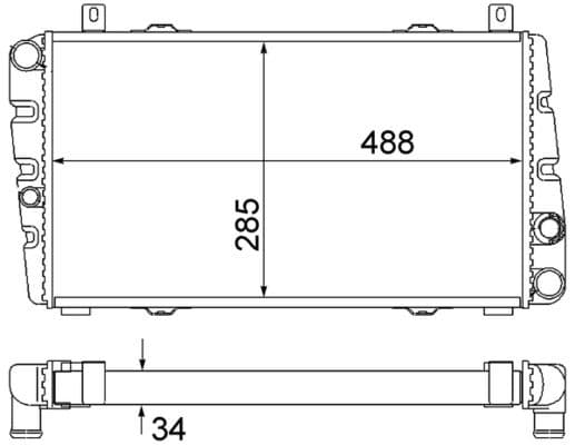 Radiator, racire motor MAHLE BEHR CR 2034 000S