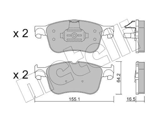 set placute frana,frana disc METELLI 22-1205-1
