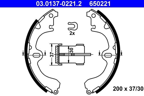 Set saboti frana ATE 03.0137-0221.2
