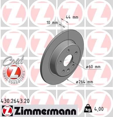 Disc frana ZIMMERMANN COAT Z 430.2643.20