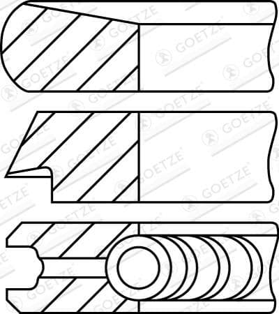 Set segmenti piston GOETZE ENGINE 08-452400-00