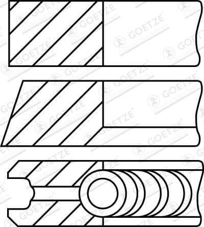 Set segmenti piston GOETZE ENGINE 08-430307-00
