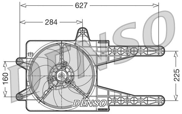 Ventilator, radiator DENSO DER09013