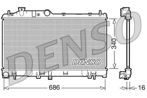 Radiator, racire motor DENSO DRM36007