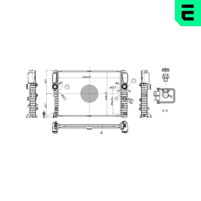 Radiator, racire motor ERA 673231