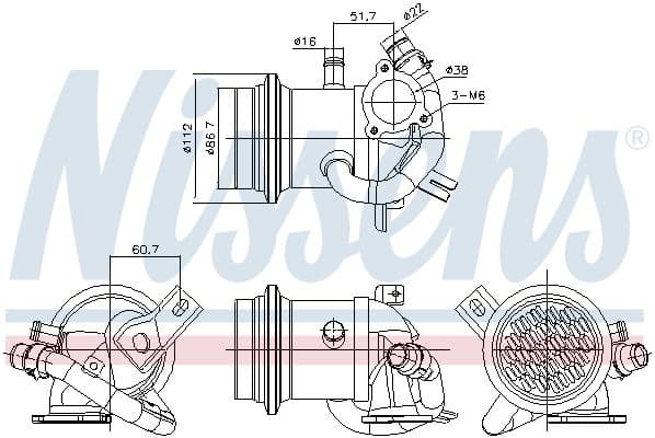 Radiator, recirculare gaze de esapament NISSENS ** FIRST FIT ** 989424