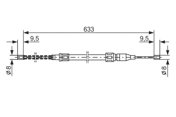 Cablu, frana de parcare BOSCH 1 987 477 043