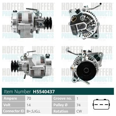 Generator / Alternator MEAT & DORIA H5540437