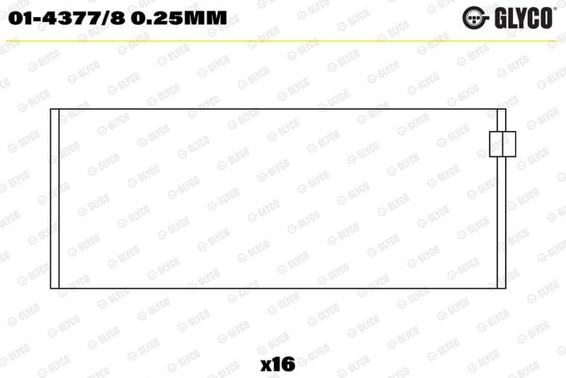 Cuzinet bielă GLYCO 01-4377/8 0.25mm