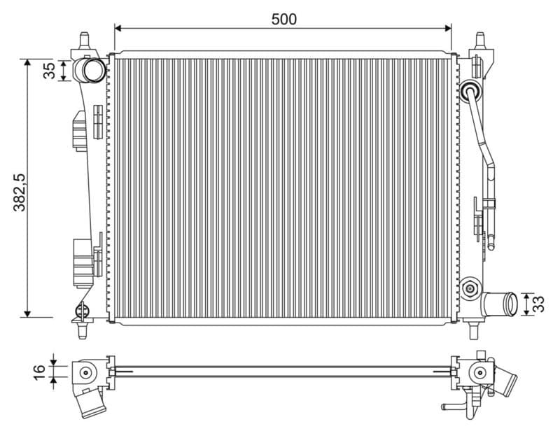 Radiator, racire motor VALEO 701342