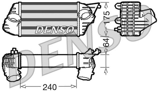 Intercooler, compresor DENSO DIT09120