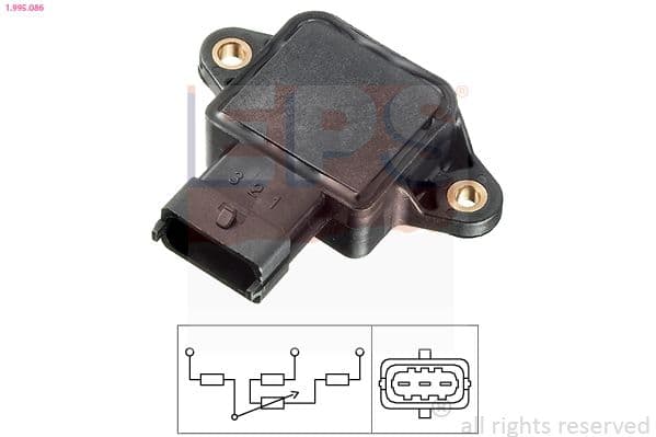 Senzor, pozitie clapeta acceleratie EPS Made in Italy - OE Equivalent 1.995.086