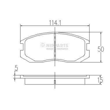 set placute frana,frana disc NIPPARTS J3605032
