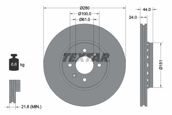 Disc frana TEXTAR PRO 92254603