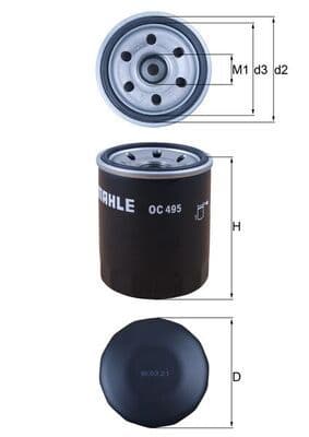 Filtru ulei MAHLE OC 495