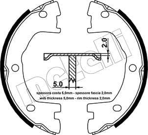 Set saboti frana, frana de mana METELLI 53-0077
