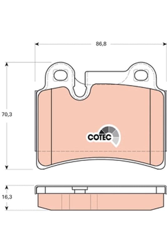 set placute frana,frana disc TRW COTEC GDB1722