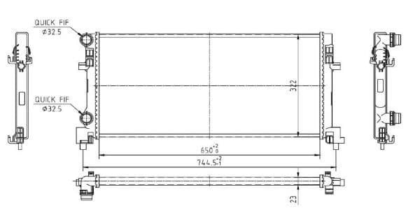 Radiator, racire motor MTR 13054384