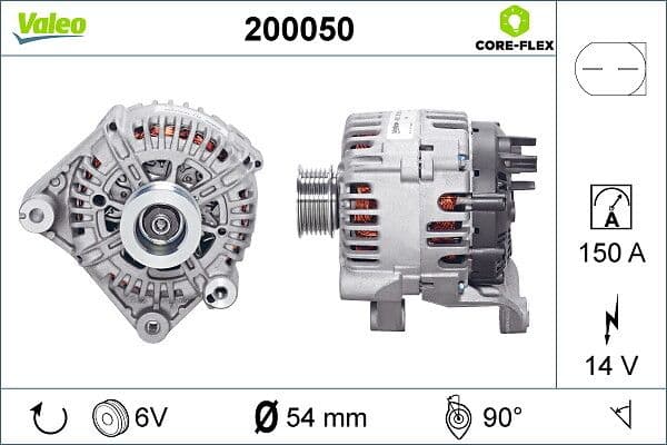 Generator / Alternator VALEO CORE-FLEX 200050