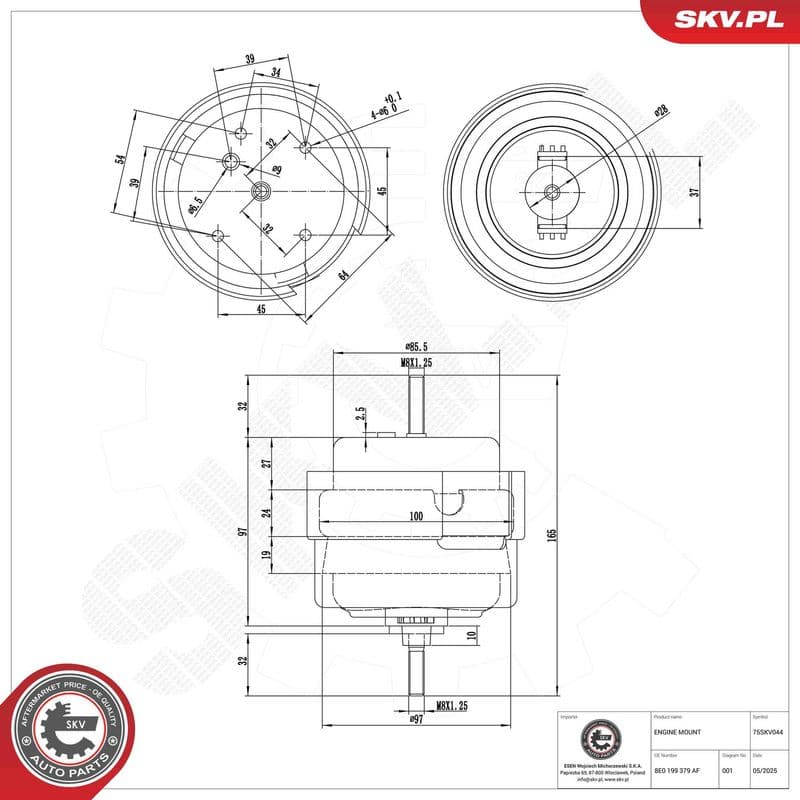 Suport motor ESEN SKV 75SKV044