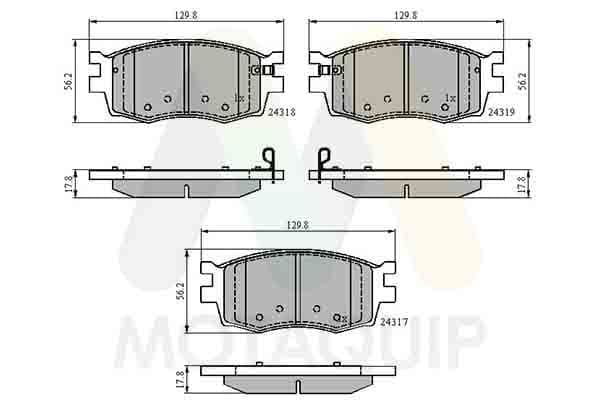 set placute frana,frana disc MOTAQUIP LVXL1311