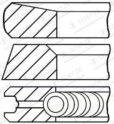 Set segmenti piston GOETZE ENGINE 08-113500-00
