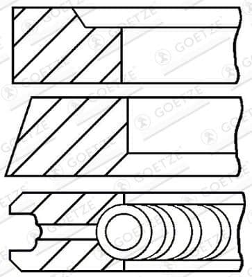 Set segmenti piston GOETZE ENGINE 08-421007-00