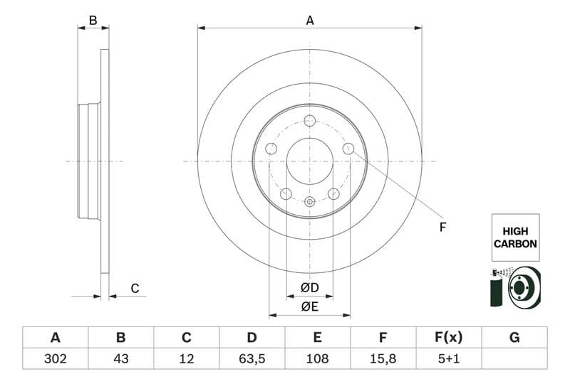 Disc frana BOSCH 0 986 479 F31